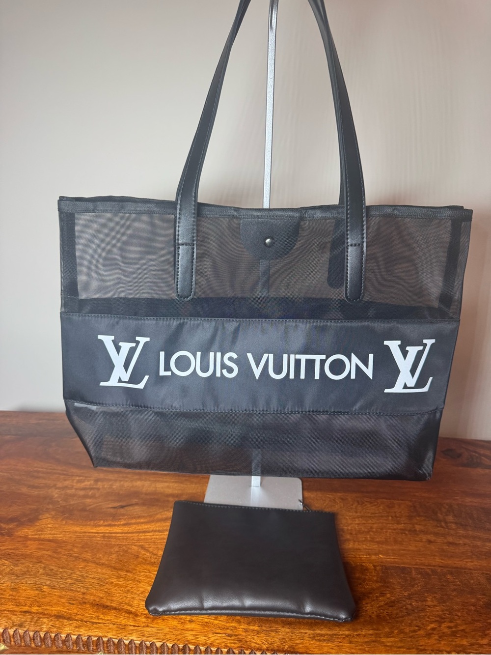 Black Mesh Tote. No Brand.